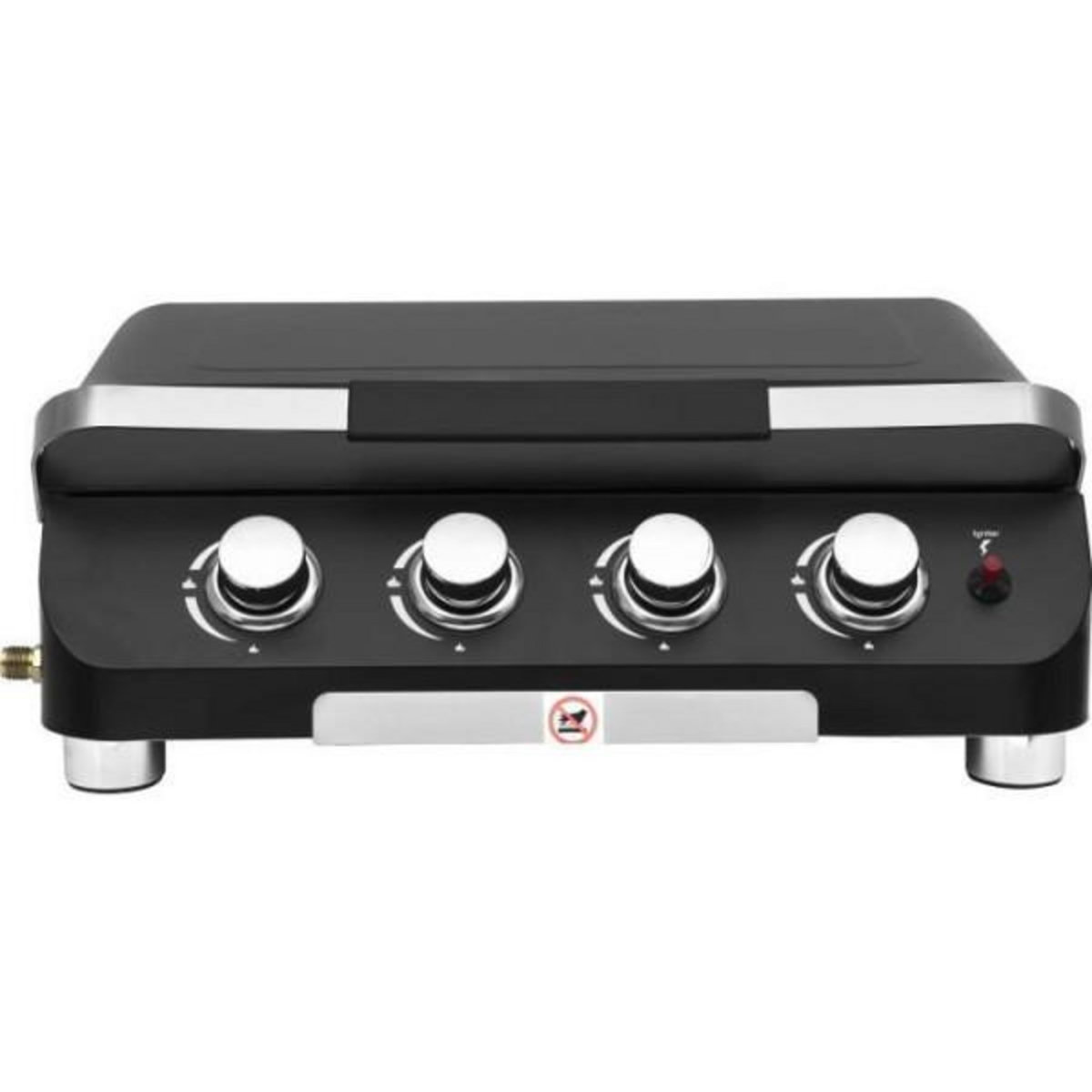 AAAAA Plancha a gaz - COOKING BOX - PALMA - 4 feux - 69 X 51 X 35 cm - Noir