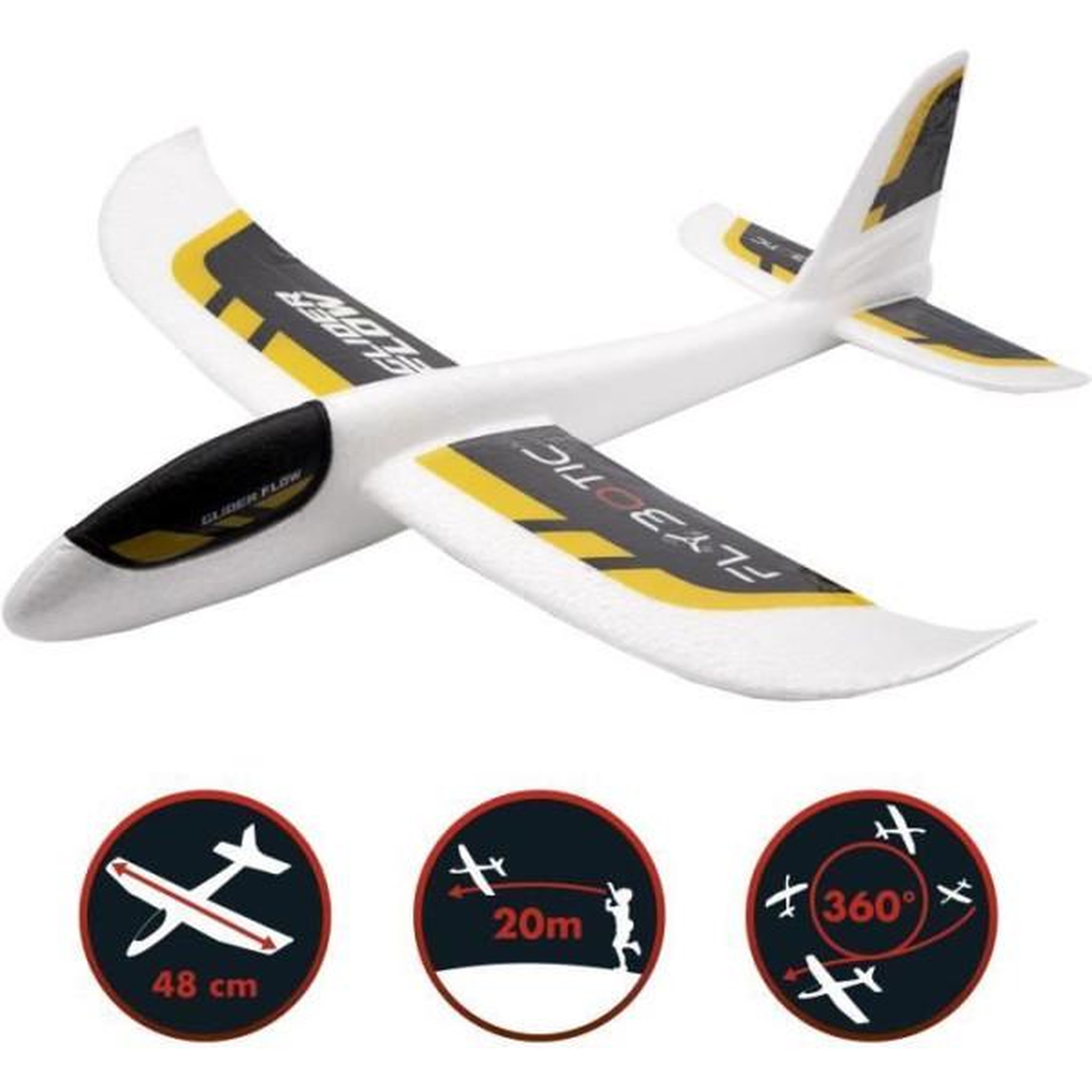 Voir la diapositive 1 : SILVERLIT Avion Planeur - SILVERLIT - GLIDER FLOW - 50 cm - Loopings - Pour enfants des 5 ans