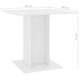 Voir la diapositive 6 : VIDAXL Table a manger Blanc 80x80x75 cm bois d'ingenierie