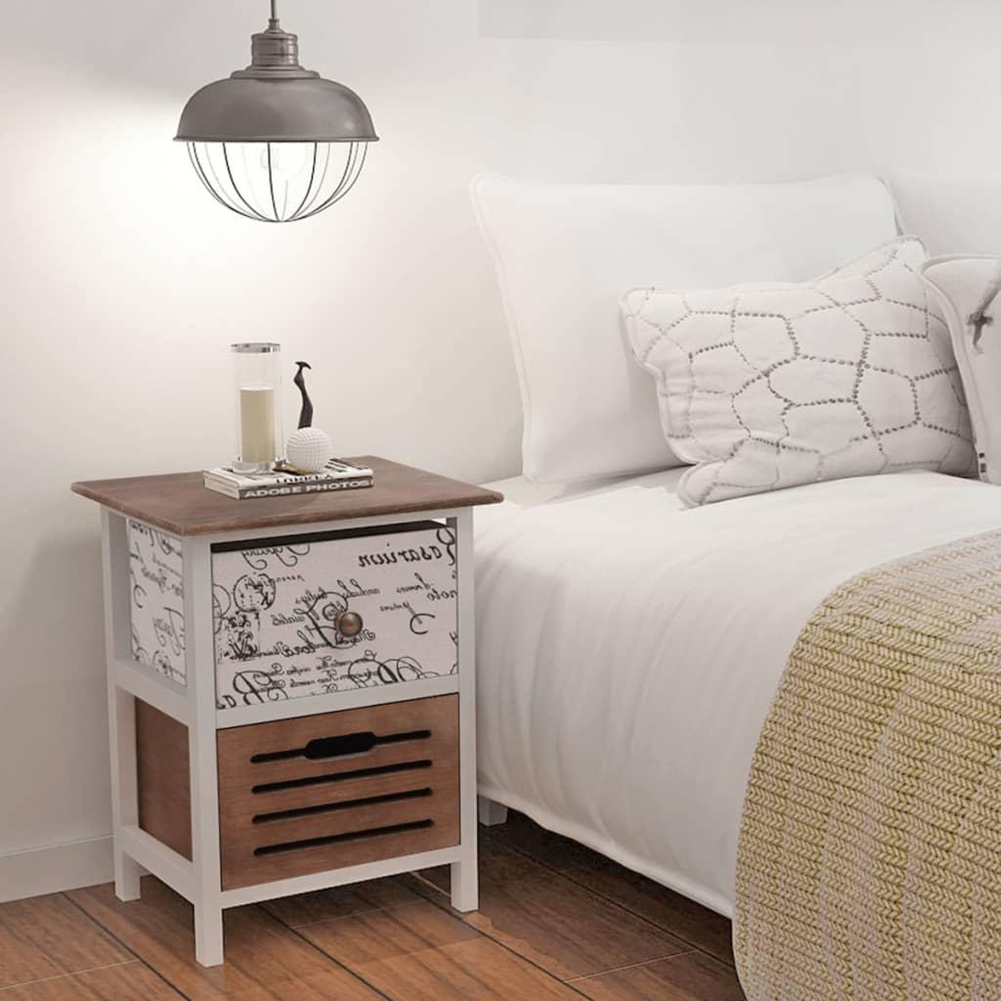 Voir la diapositive 1 : VIDAXL Table de chevet Bois