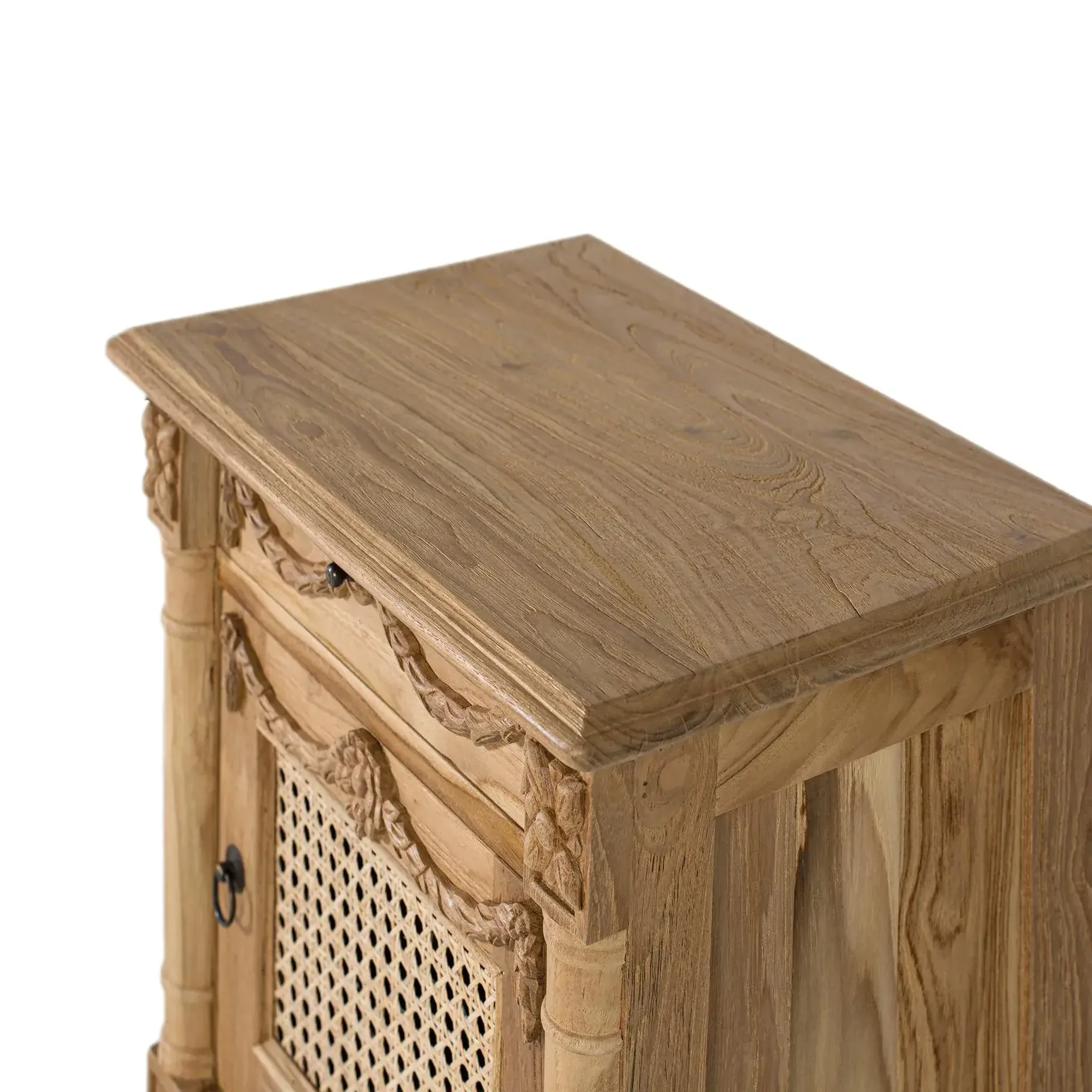 Voir la diapositive 5 : GINER Y COLOMER SL Table de chevet en bois de teck 50 cm style rustique contemporain