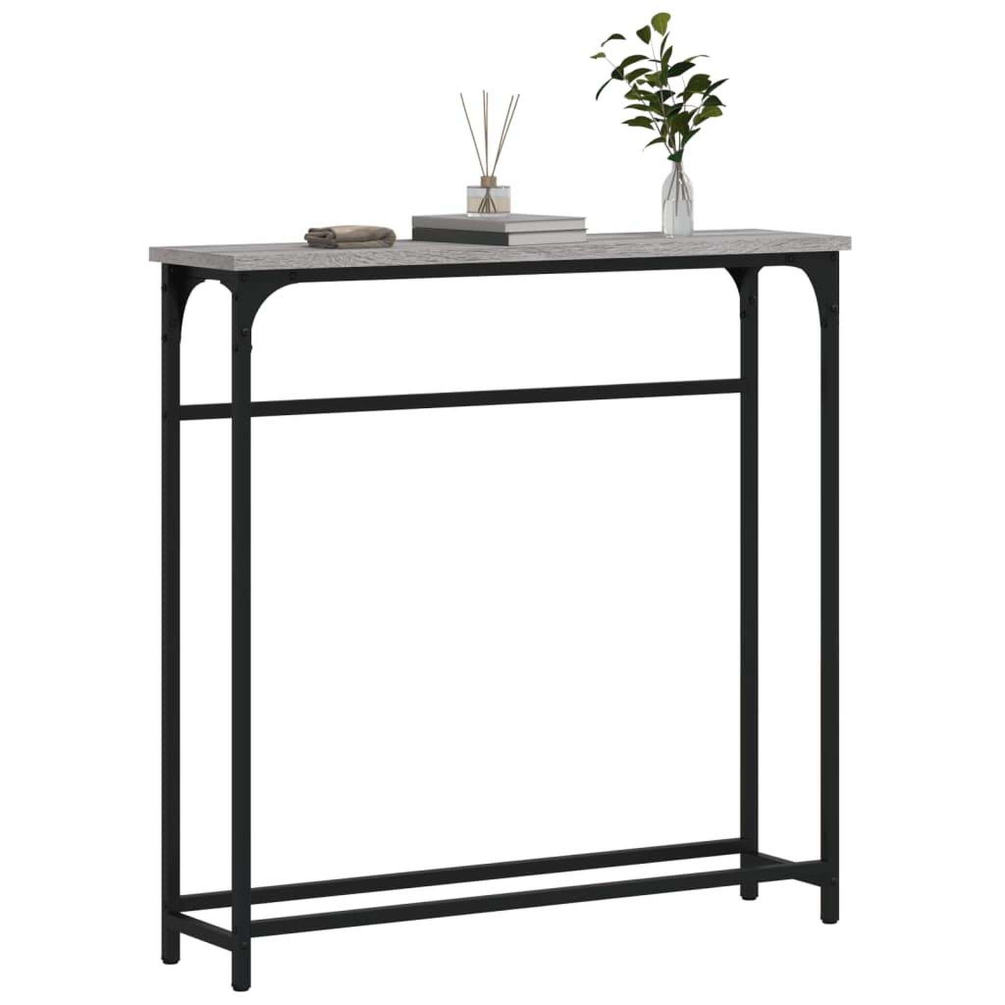 Voir la diapositive 3 : VIDAXL Table console sonoma gris 75x19,5x75 cm bois d'ingenierie