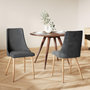 Voir la diapositive 2 : MAISON PAVANE Lot de 2 chaises en velours gris-Vinni