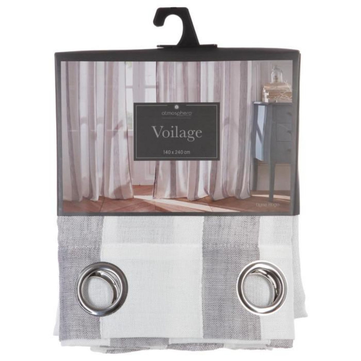 ATMOSPHERA Rideau Voilage  Hugo  140x240cm Gris