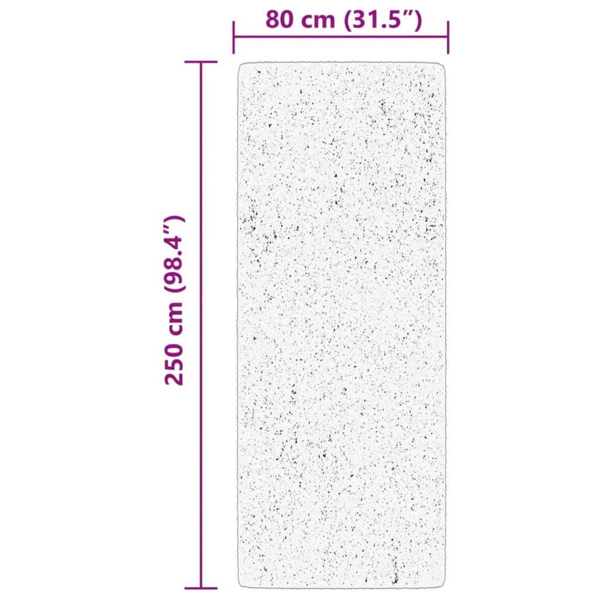 VIDAXL Tapis HUARTE a poils courts doux et lavable creme 80x250 cm