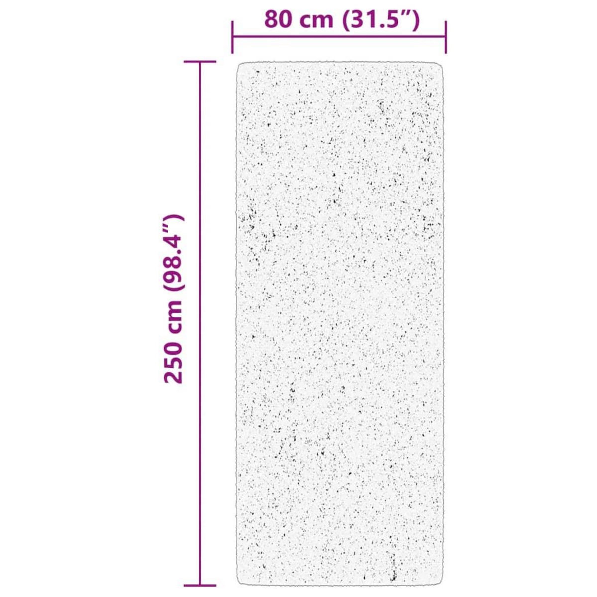 VIDAXL Tapis HUARTE a poils courts doux et lavable creme 80x250 cm