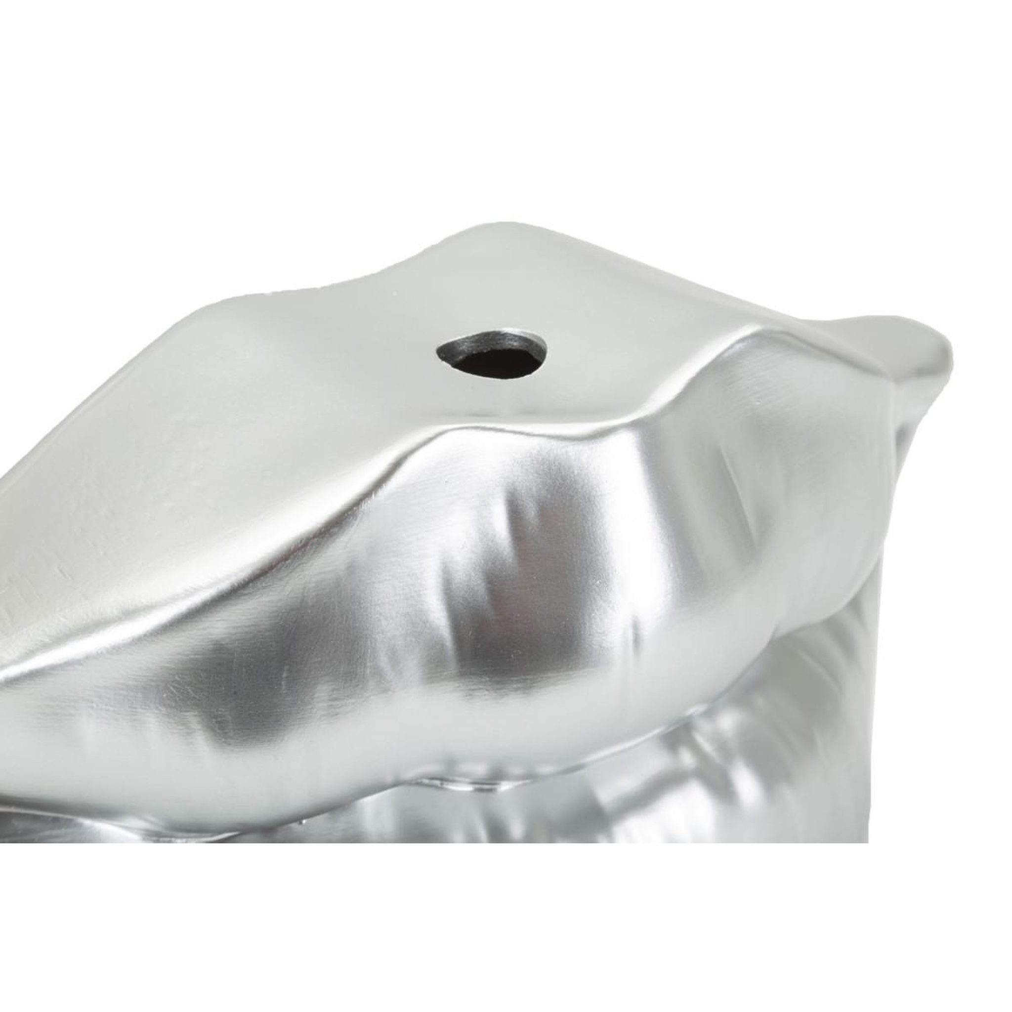 Voir la diapositive 4 : Paris Prix Vase déco en résine  mouth  23cm argent