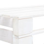 Voir la diapositive 3 : VIDAXL Canape central palette de jardin Blanc Bois de pin impregne