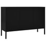 Voir la diapositive 5 : VIDAXL Buffet Noir 105x35x70 cm Acier et verre trempe