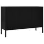 Voir la diapositive 5 : VIDAXL Buffet Noir 105x35x70 cm Acier et verre trempe