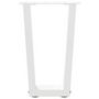 Voir la diapositive 5 : VIDAXL Pieds de table a manger forme de V 2 pcs blanc 28x(42-43,3) cm