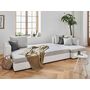 Voir la diapositive 2 : BEST MOBILIER Opale - canapé panoramique en u - 7 places - convertible - avec coffre - en tissu et simili