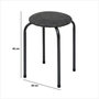 Voir la diapositive 3 : FIVE Tabouret d'appoint en métal et tissu chiné FLEXY