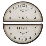 Paris Prix Horloge Murale Déco  2 Parties  77cm Noir