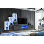 Voir la diapositive 2 : Paris Prix Ensemble Meuble TV  Switch XXII  210cm Blanc & Gris