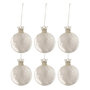 Voir la diapositive 1 : Paris Prix Lot de 6 Boules de Noël  Couronne  8cm Blanc