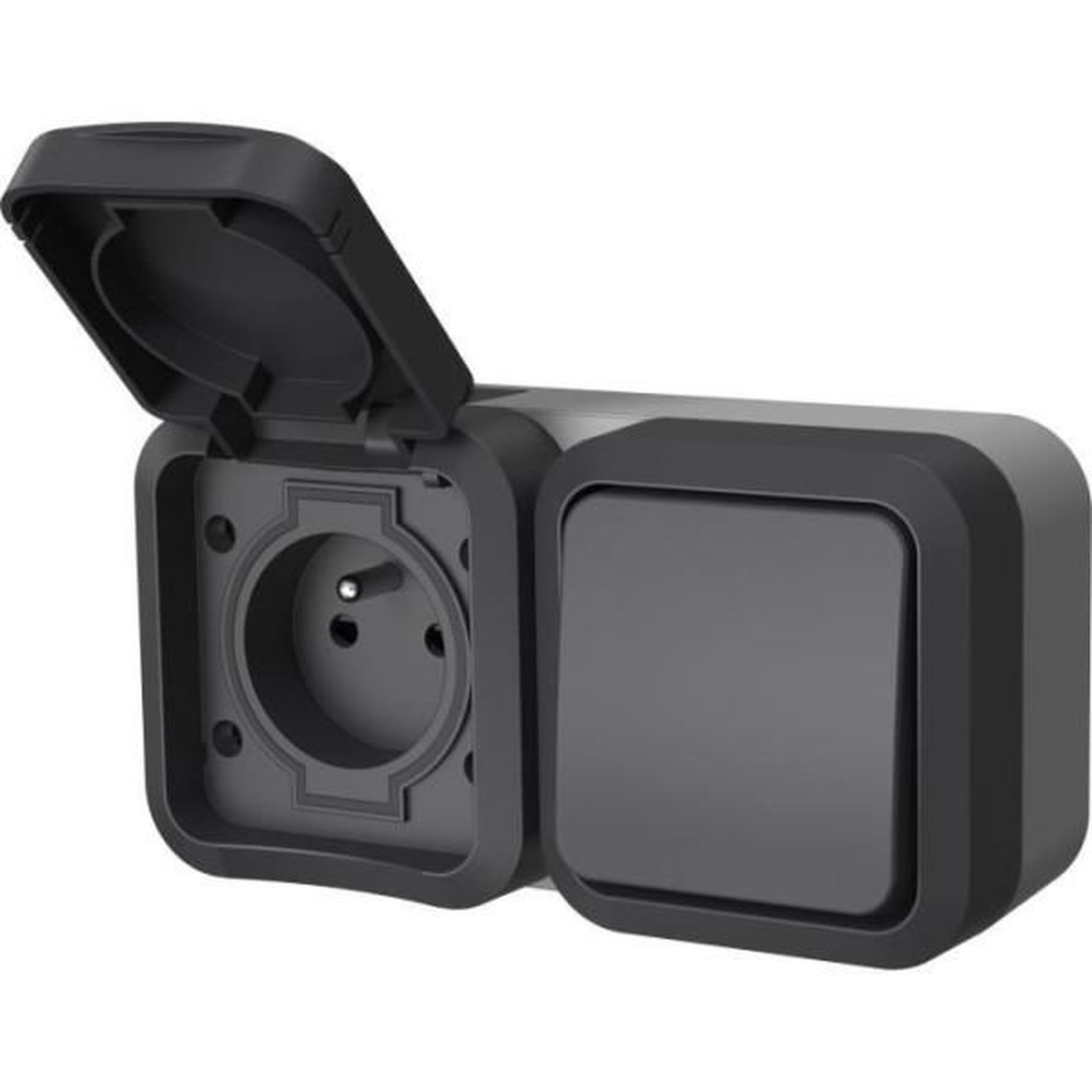 Voir la diapositive 6 : MARKET24 Double prise - quarx - aqua pro - extérieure, verticale, ip55, 250v, 16a