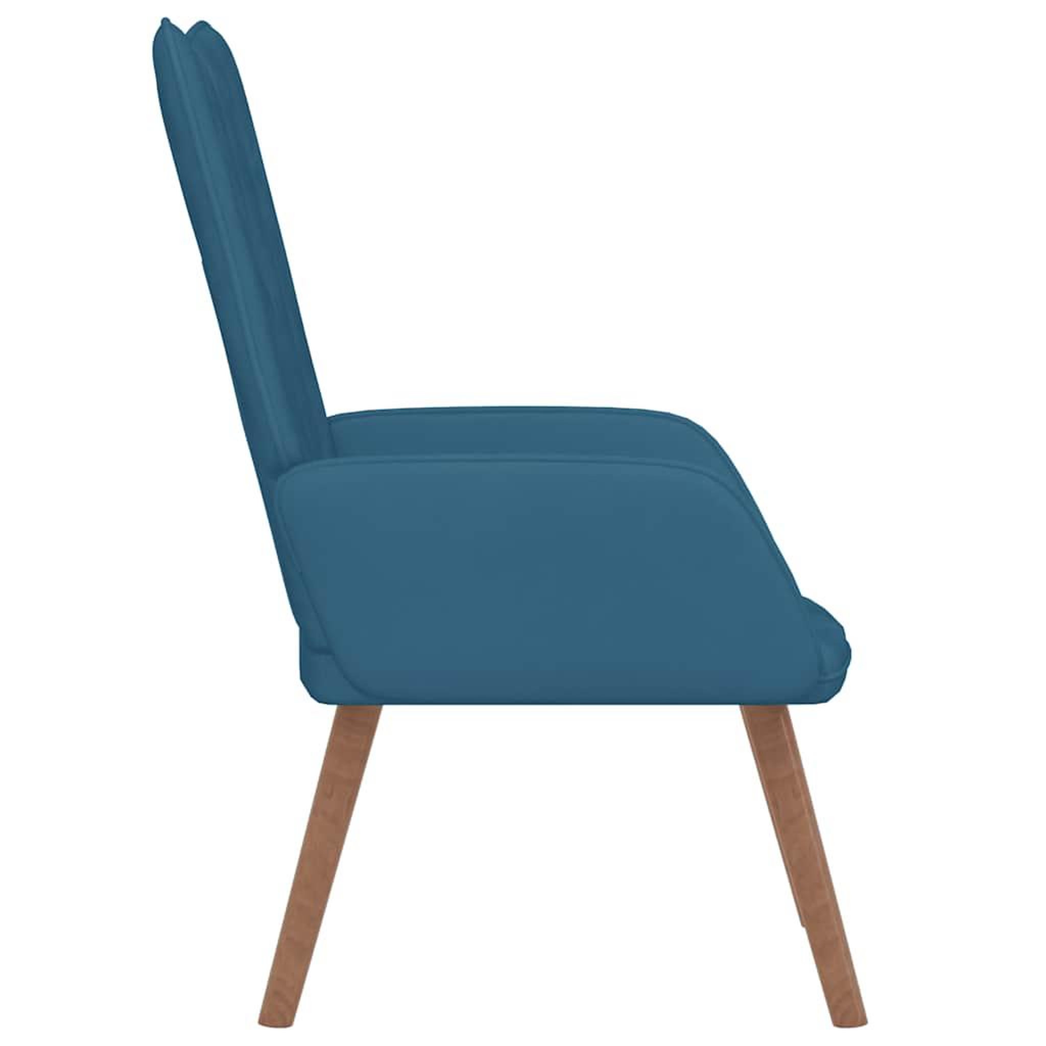 Voir la diapositive 4 : VIDAXL Chaise de relaxation Bleu Velours