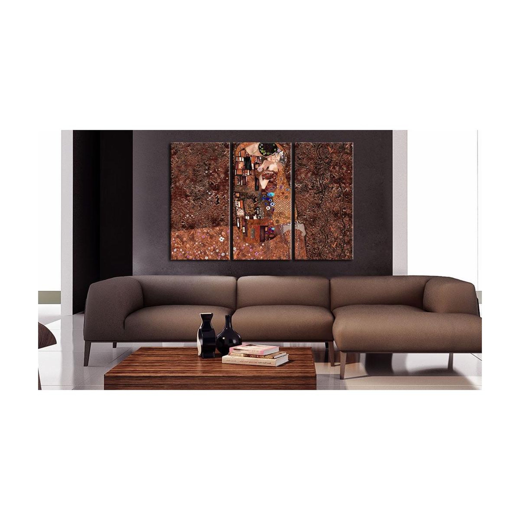 Voir la diapositive 2 : Paris Prix Tableau  klimt inspiration couleur de l'amour  80x120cm