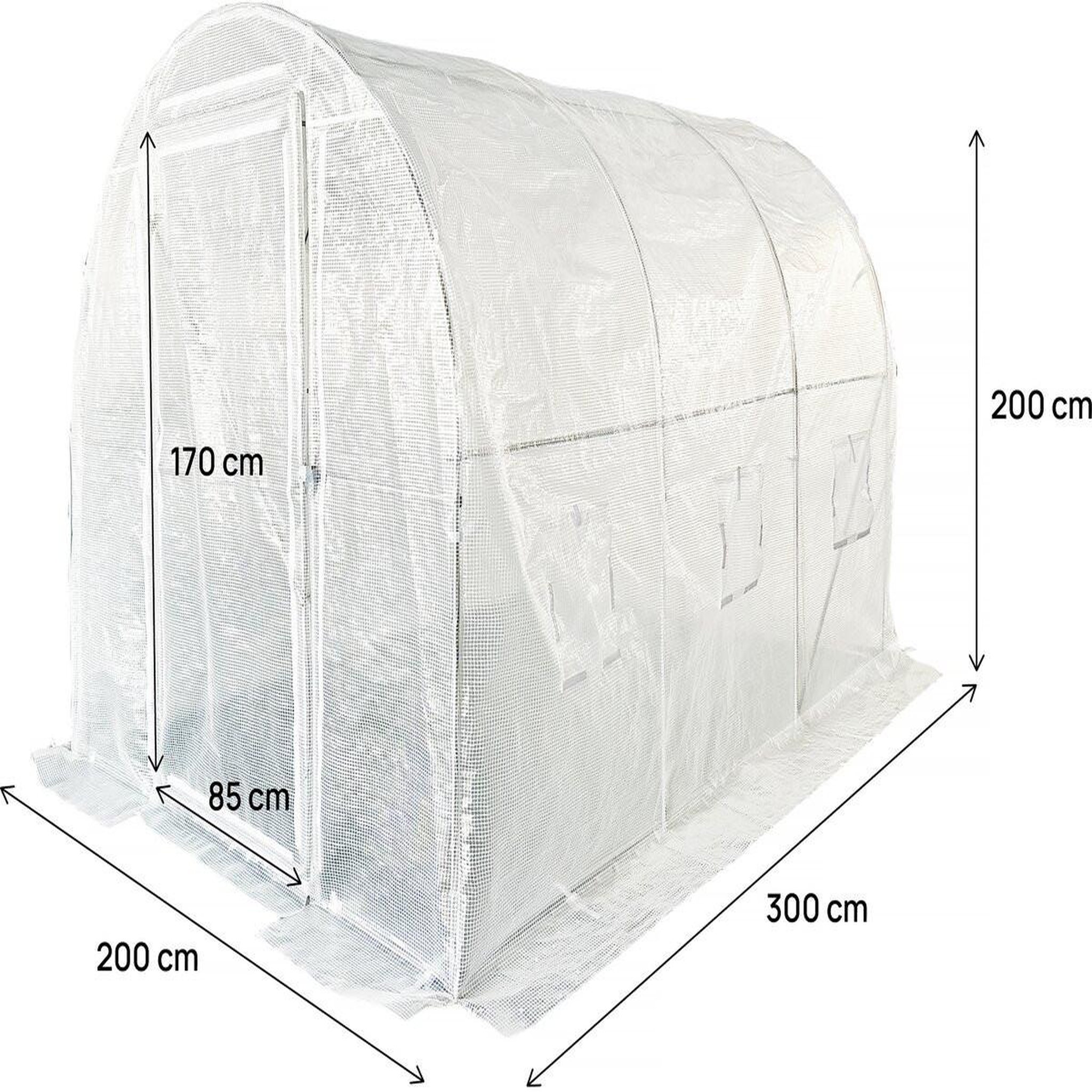 Voir la diapositive 4 : Habitat et Jardin Bâche pour serre tunnel de jardin  Mimosa  - 6 m² - 180g - Blanc