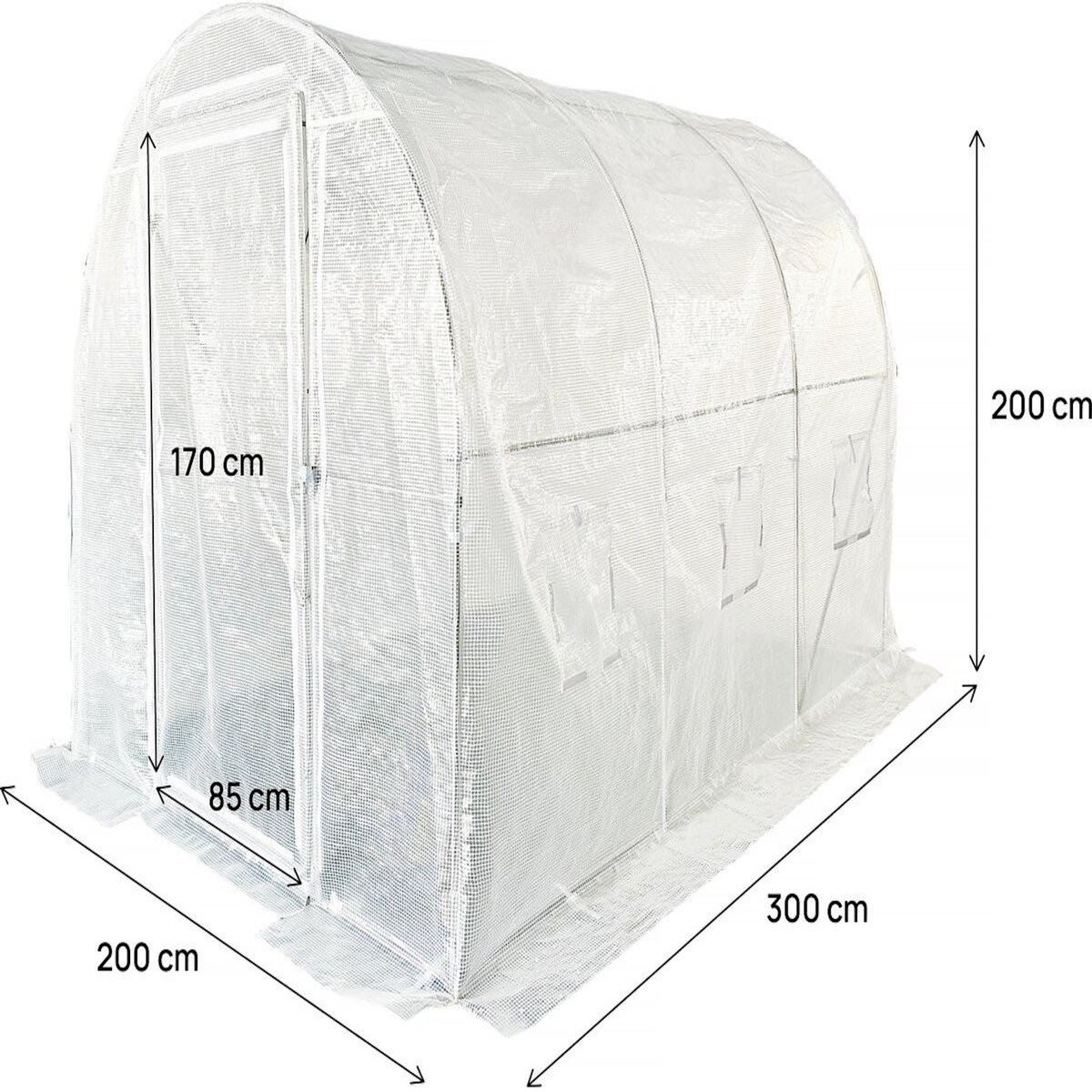 Habitat et Jardin Bâche pour serre tunnel de jardin  Mimosa  - 6 m² - 180g - Blanc