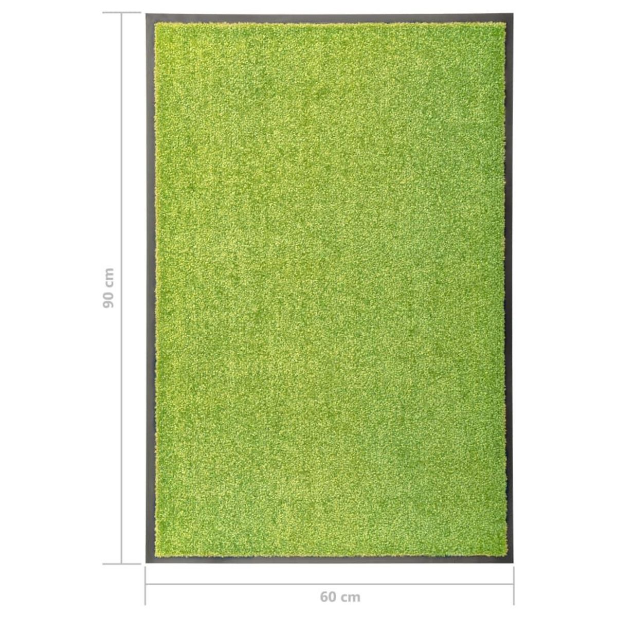 VIDAXL Paillasson lavable Vert 60x90 cm