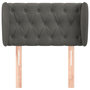 Voir la diapositive 3 : VIDAXL Tete de lit avec oreilles Gris fonce 83x23x78/88 cm Velours