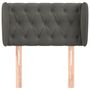 Voir la diapositive 3 : VIDAXL Tete de lit avec oreilles Gris fonce 83x23x78/88 cm Velours