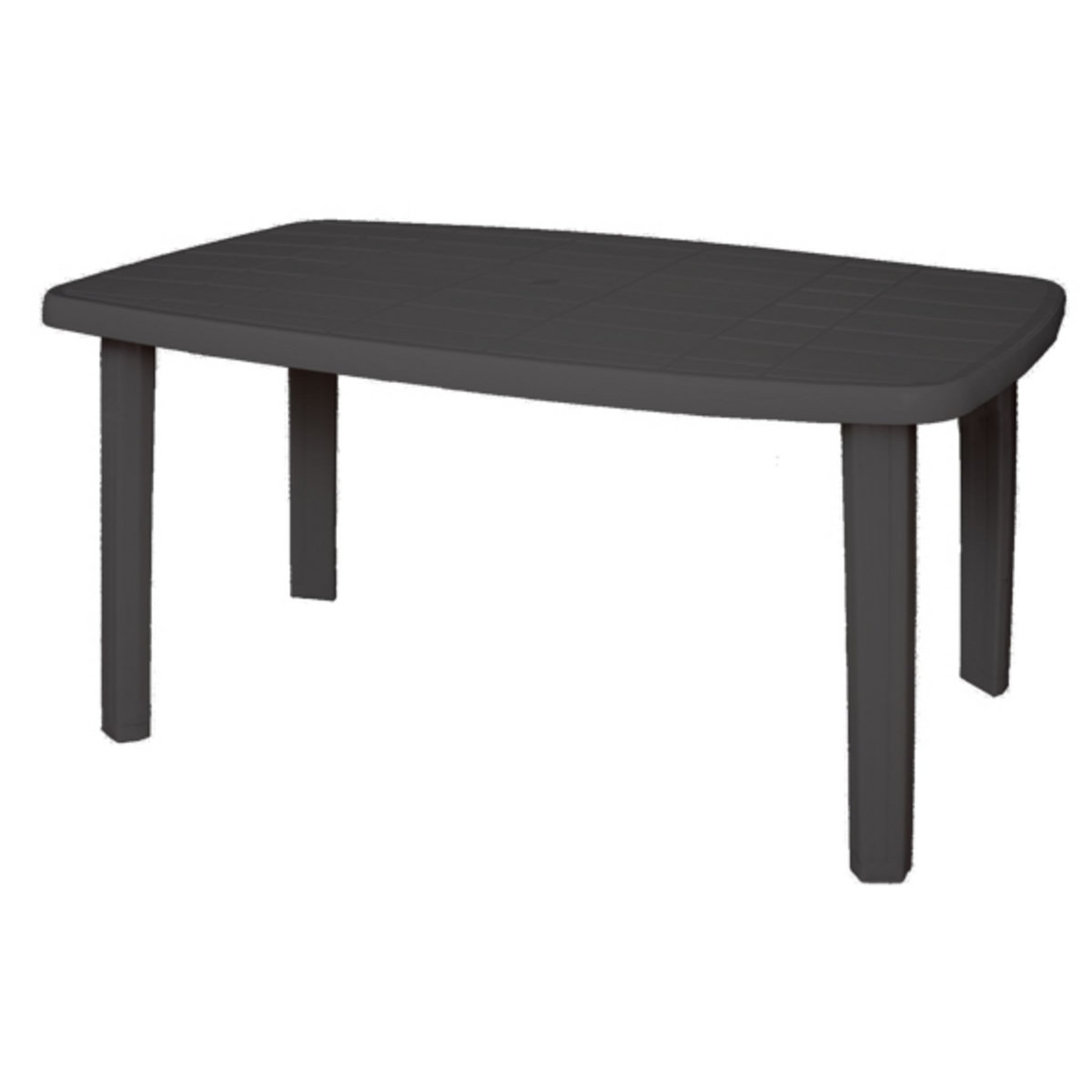 Salon de jardin - 4 places - Résine - Gris anthracite - SORRENTO