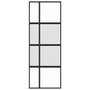 Voir la diapositive 3 : VIDAXL Porte coulissante noir 76x205 cm verre trempe aluminium