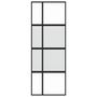 Voir la diapositive 3 : VIDAXL Porte coulissante noir 76x205 cm verre trempe aluminium