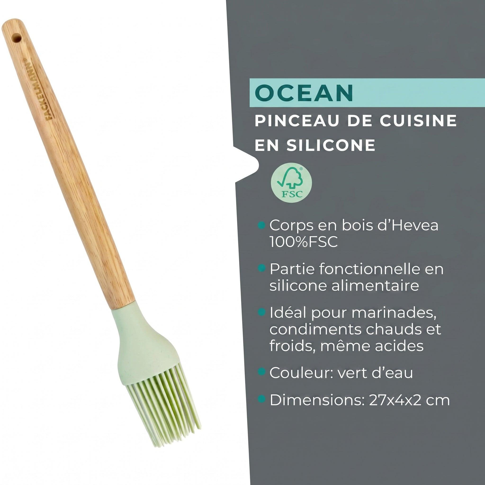 Voir la diapositive 2 : Fackelmann Pinceau de cuisine et pâtisserie en poils silicone fackelmann ocean