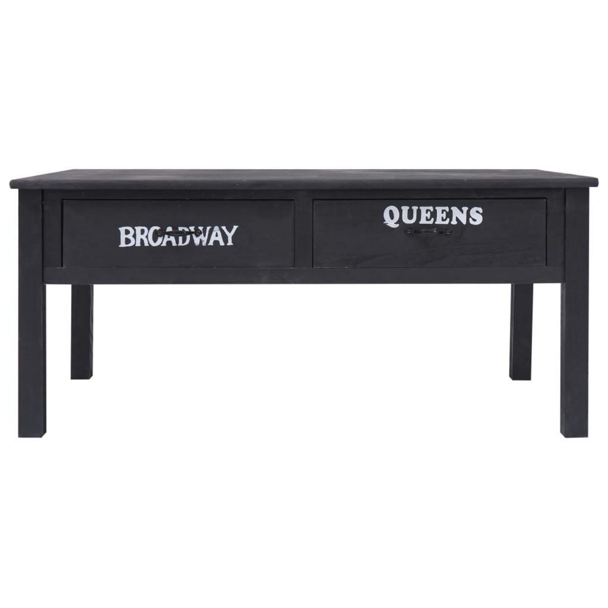 VIDAXL Table basse Noir 100x50x45 cm Bois