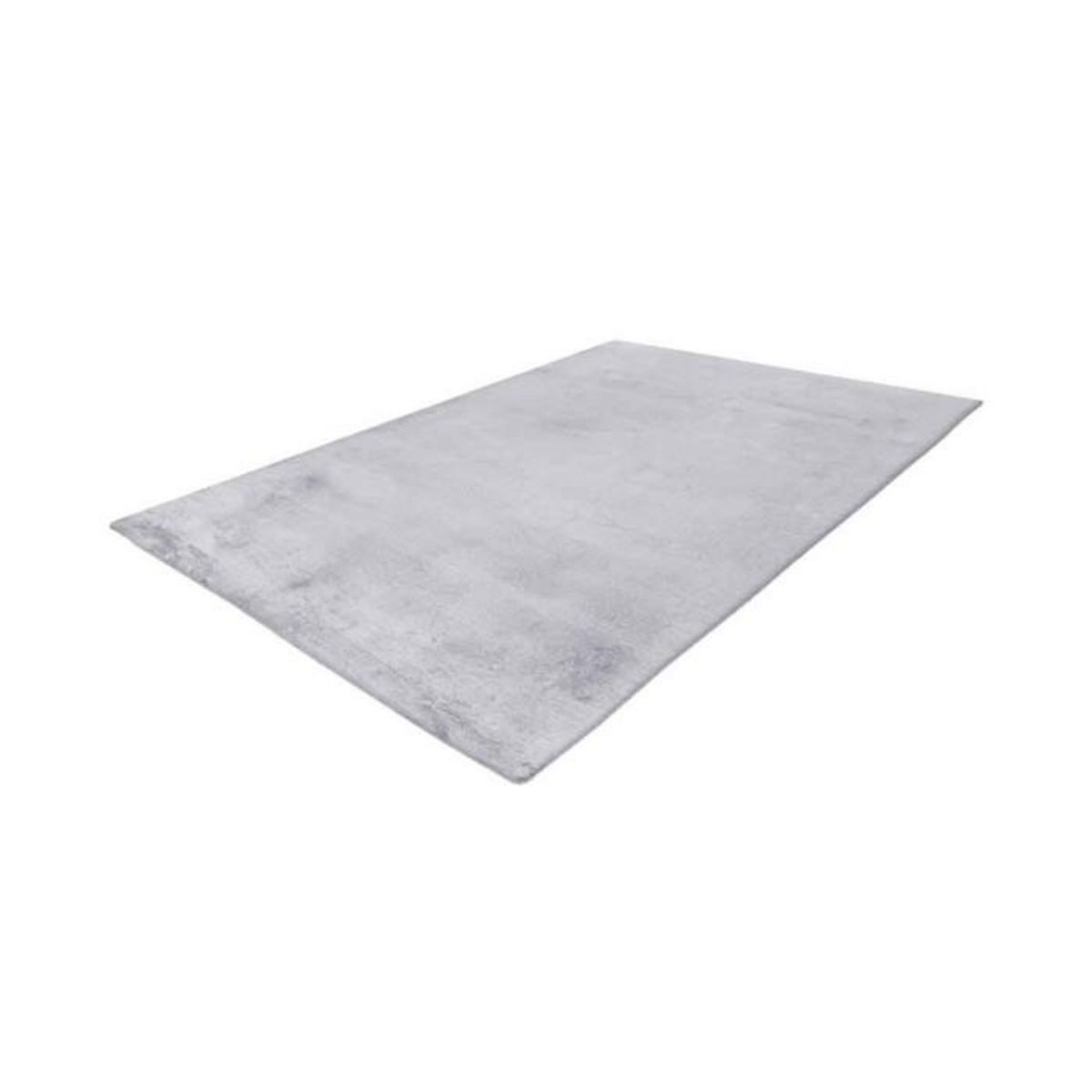 Paris Prix Tapis à Poils Longs Uni  Saika  Gris & Blanc