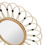 Voir la diapositive 3 : OSTARIA Miroir rond rotin Marguerite naturel D50