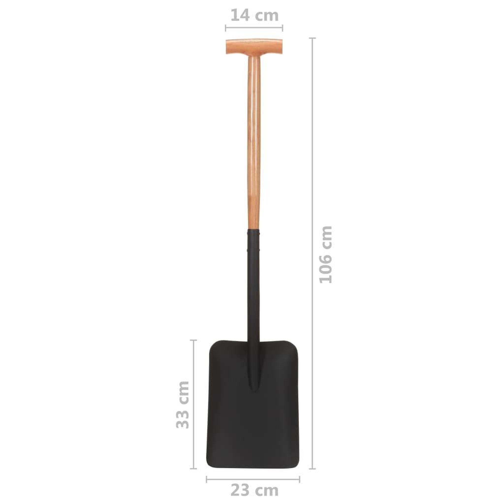Voir la diapositive 6 : VIDAXL Pelle de jardin avec poignee en T Acier et bois dur