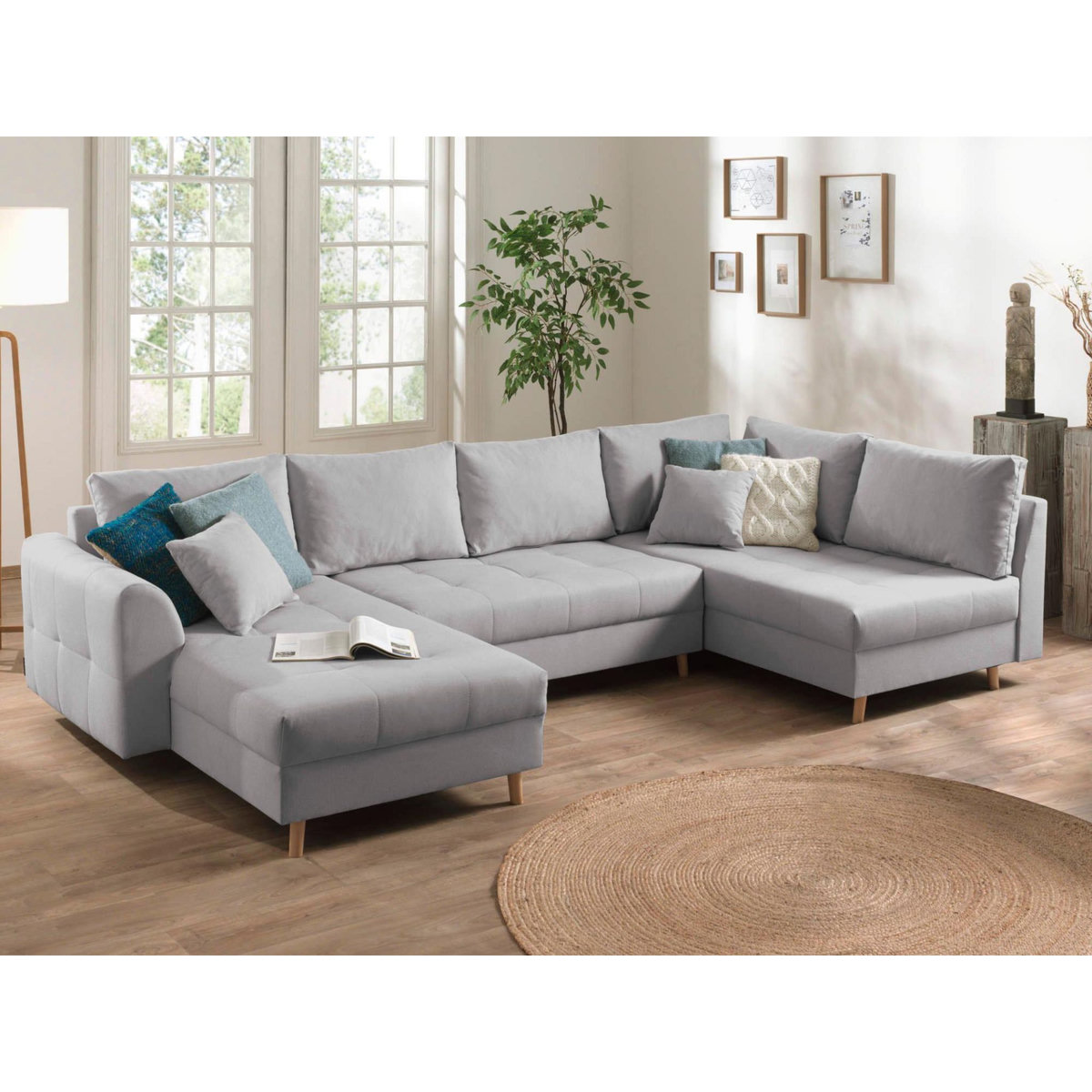 LISA DESIGN Rune - canapé panoramique - 7 places - style scandinave - droit