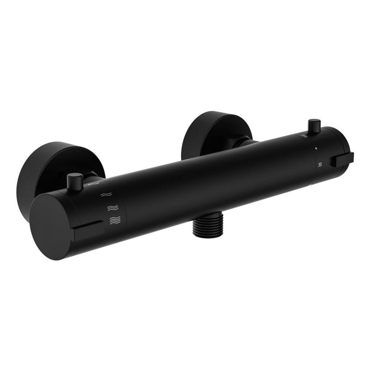 CENTRALE BRICO Mitigeur thermostatique LONDON noir mat - pour douche