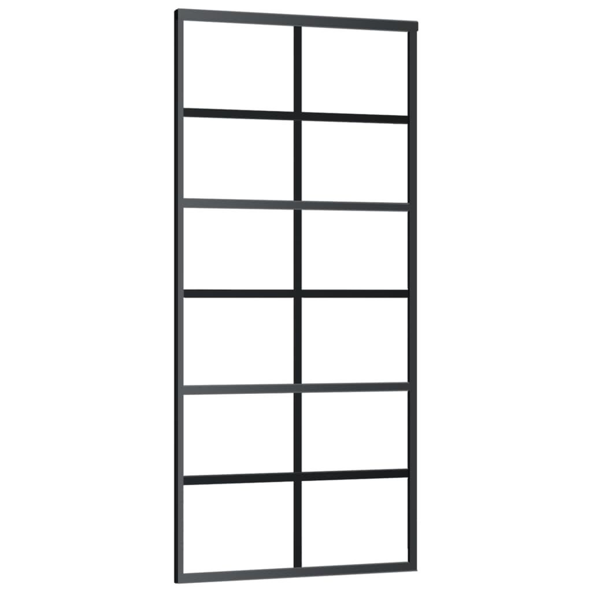 Voir la diapositive 3 : VIDAXL Porte coulissante et quincaillerie Verre et Aluminium 90x205 cm