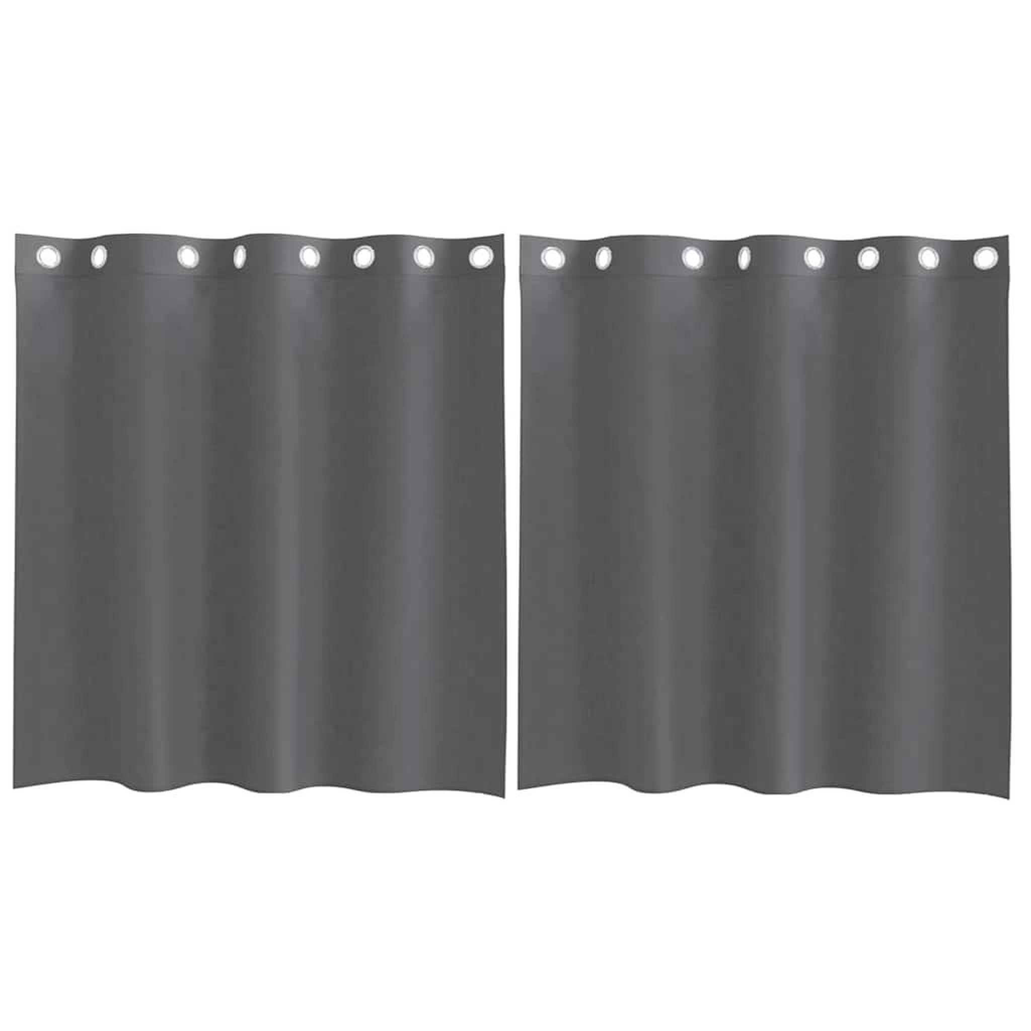 Voir la diapositive 2 : VIDAXL Rideaux en voile avec œillets 2 pcs gris fonce 140x140 cm