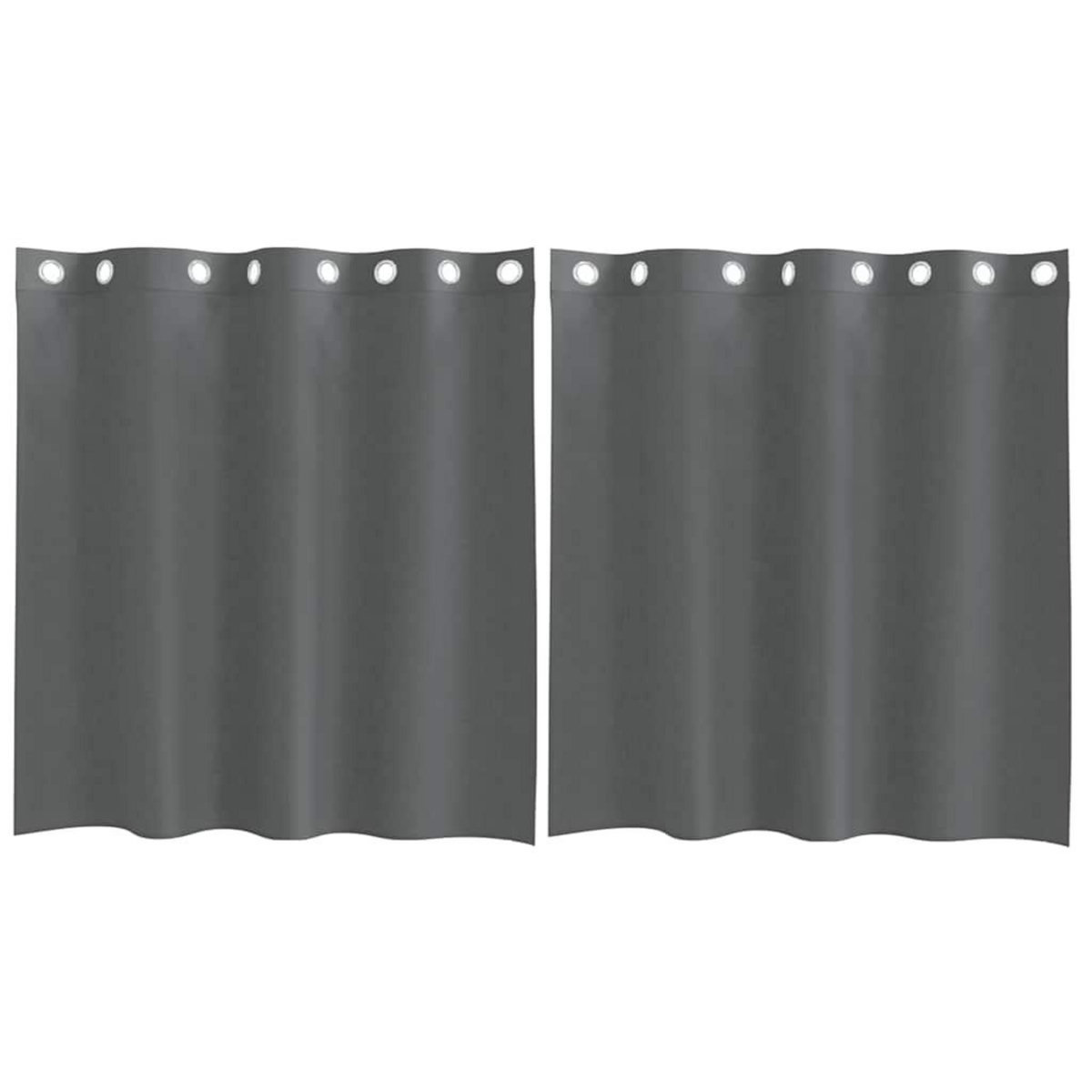 VIDAXL Rideaux en voile avec œillets 2 pcs gris fonce 140x140 cm