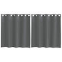 Voir la diapositive 2 : VIDAXL Rideaux en voile avec œillets 2 pcs gris fonce 140x140 cm
