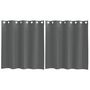 Voir la diapositive 2 : VIDAXL Rideaux en voile avec œillets 2 pcs gris fonce 140x140 cm