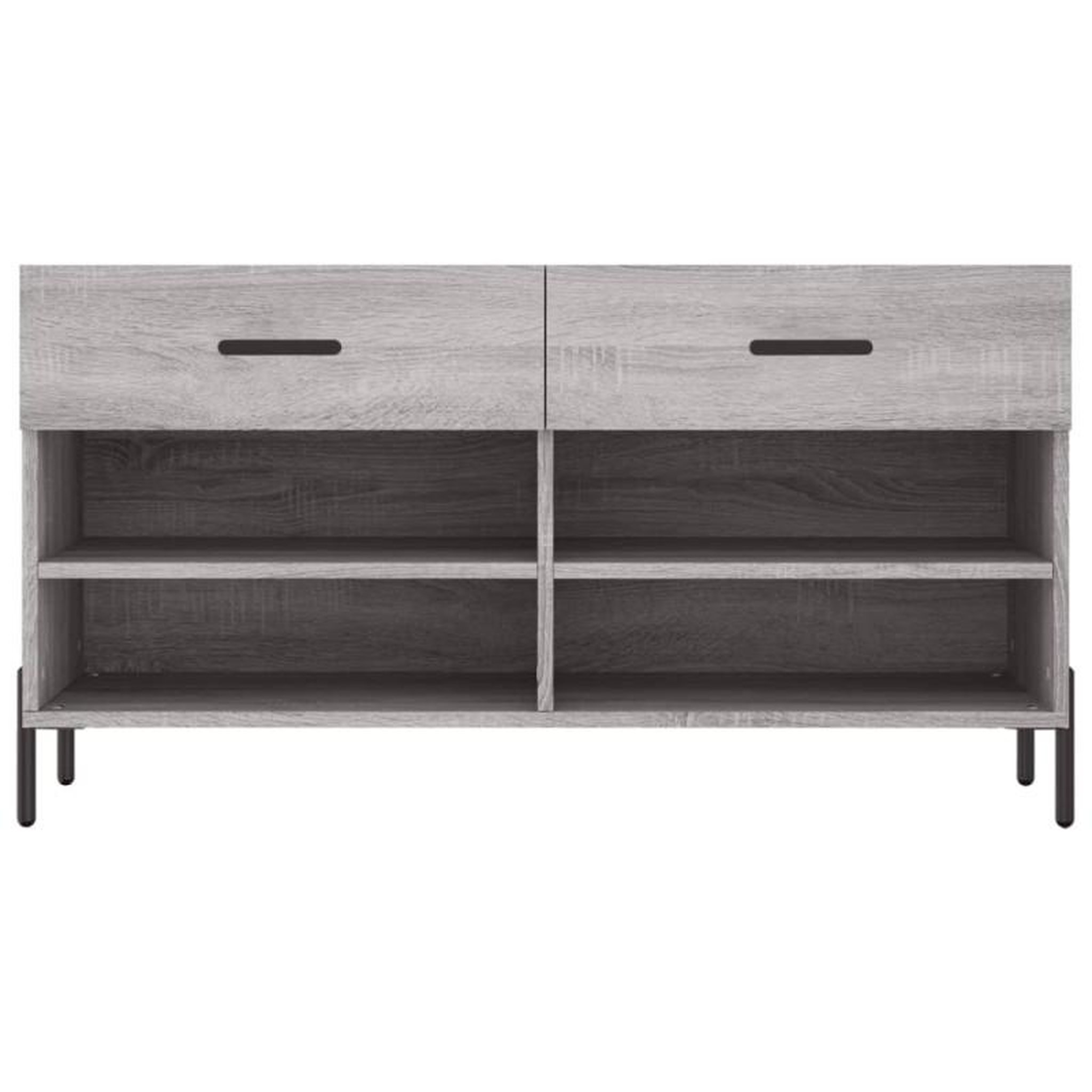 Voir la diapositive 6 : VIDAXL Banc à chaussures sonoma gris 102x35x55 cm bois d ingénierie