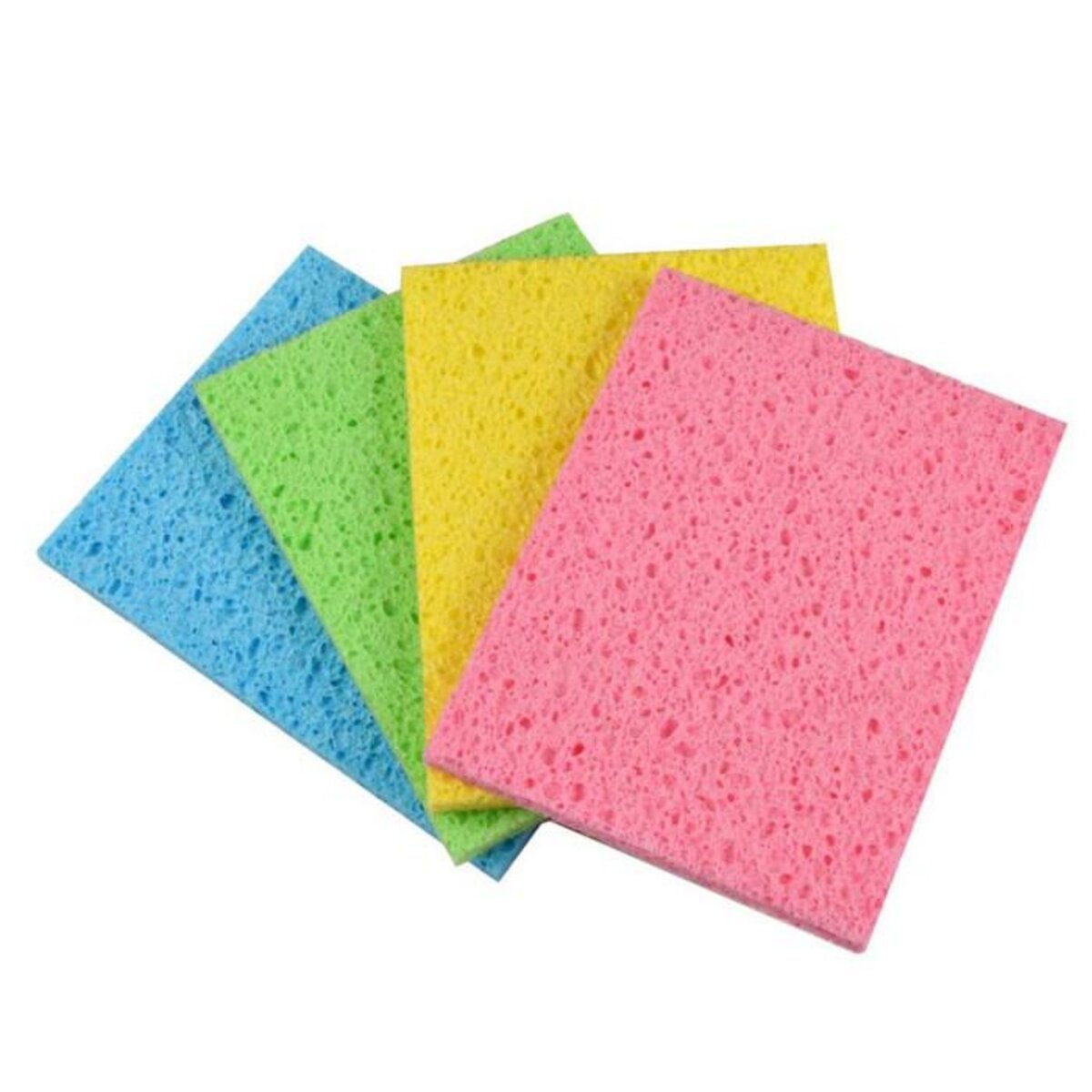 Paris Prix Lot de 4 Éponges  Multi-Usages  15cm Multicolore