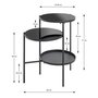 Voir la diapositive 3 : Paris Prix Table d'Appoint Design  Trio  71cm Noir
