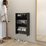 Voir la diapositive 1 : VIDAXL Armoire a chaussures murale noir brillant bois d'ingenierie