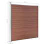 Voir la diapositive 6 : VIDAXL Cloture de jardin WPC 175x186 cm Marron