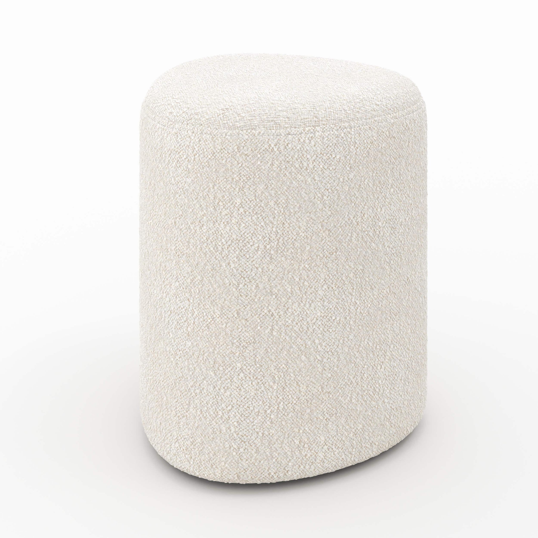 MAISON PAVANE Pouf triangulaire en tissu bouclé beige-emmy