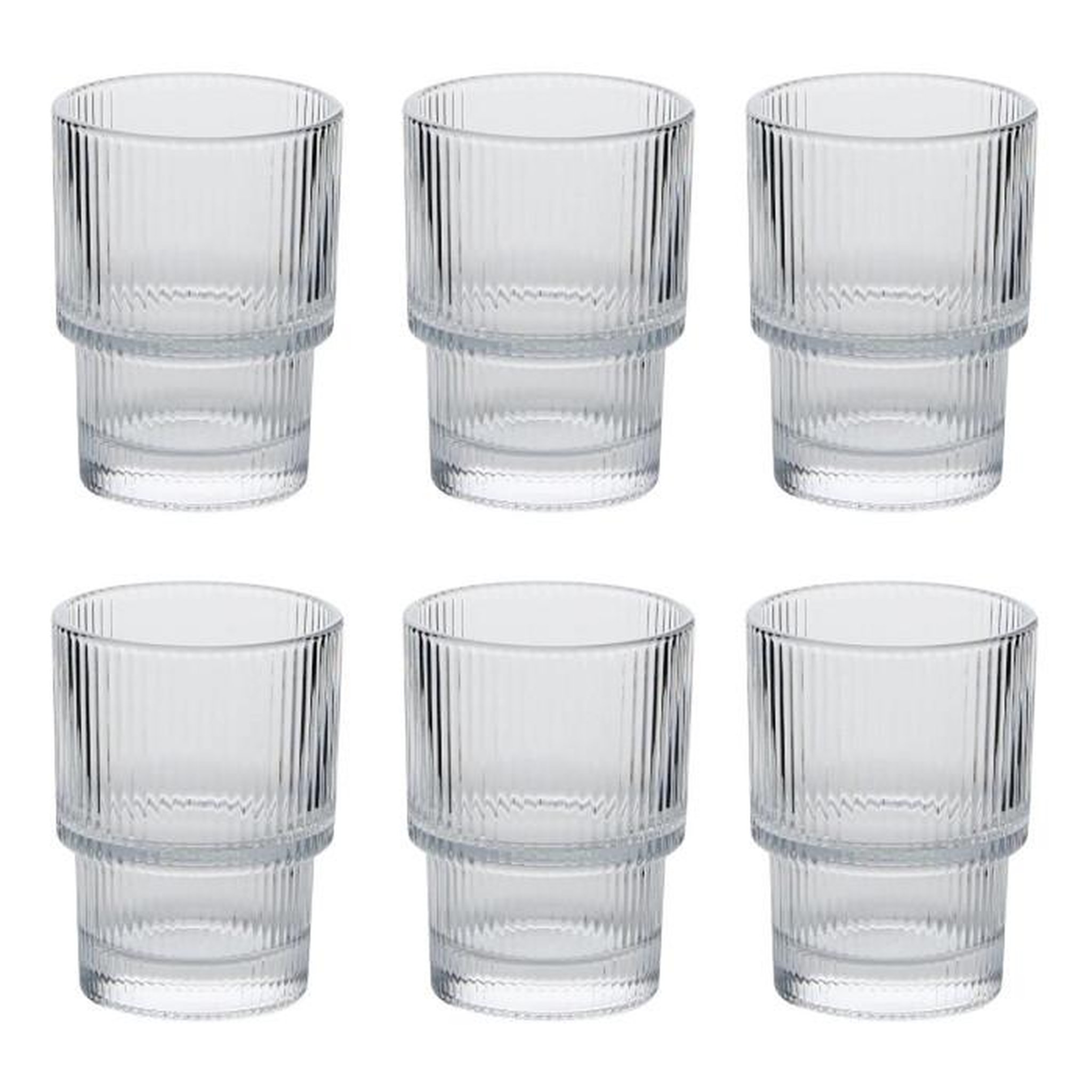 SECRET DE GOURMET Lot de 6 Gobelets Bas  Emili'eau  19cl Transparent